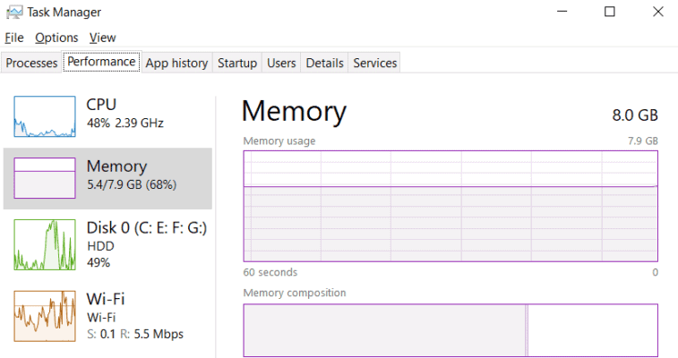 more than 50% of my RAM is used when I am not playing any game